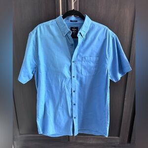 Men’s Large Artistry in Motion Slim Fit Blue Casual Button Down Shirt